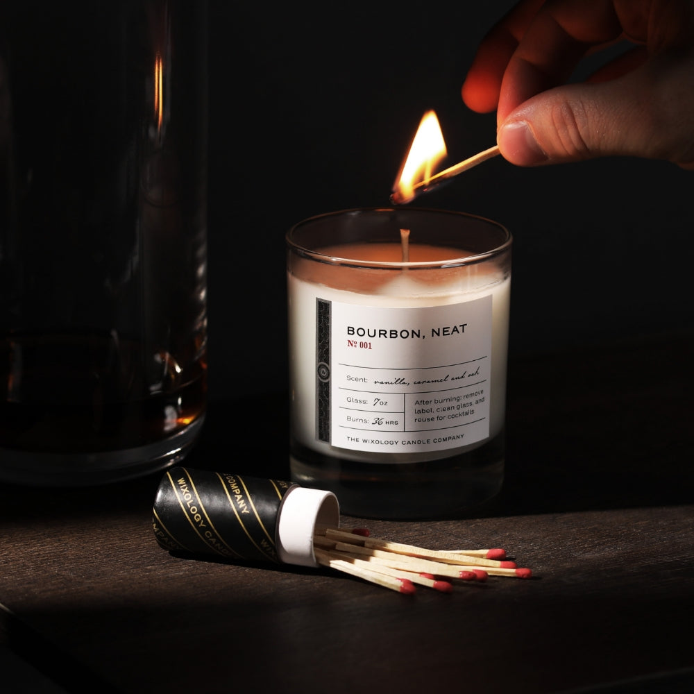 Bourbon, Neat Candle (7 oz. glass)